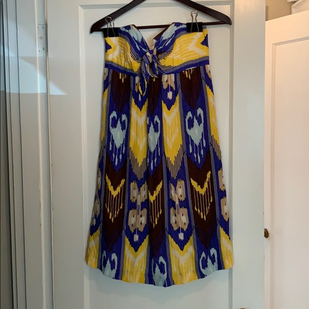 Strapless silk sundress by Tory Burch